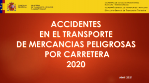 Accidentes en el Transporte de MMPP por carretera 2020 opra www.opra.info