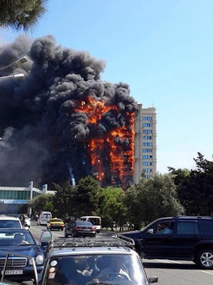 Incendio vivienda Baku Azerbaiyan víctimas